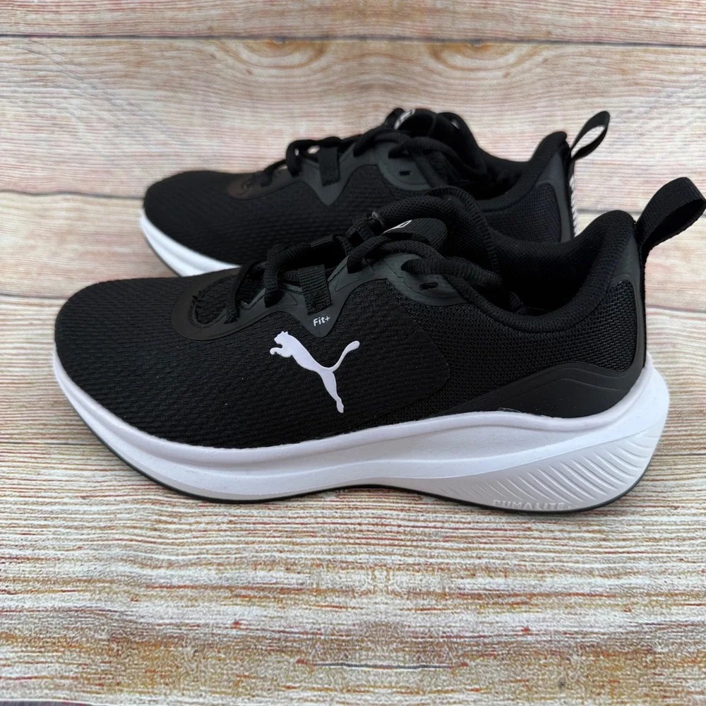 Puma Skyrocket Womens‎ Sneakers Black White Running Shoes 312395-02 Size 6